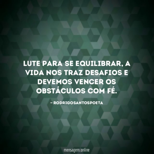 Lute para se equilibrar