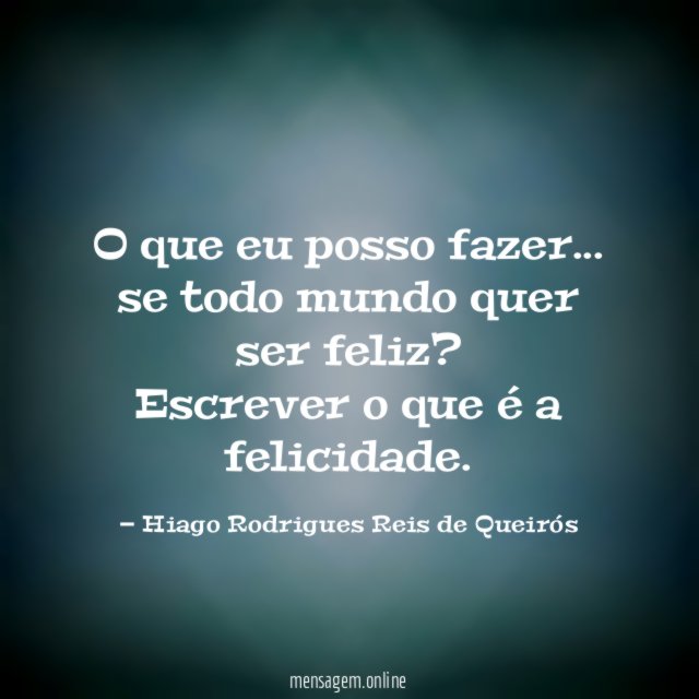 O que eu posso fazer
