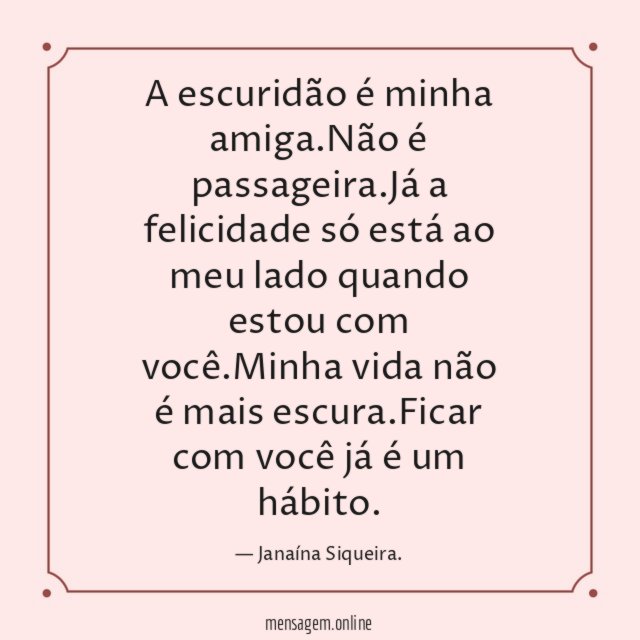 A escuridão é minha amiga