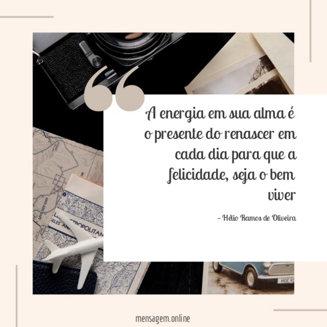 A energia em sua alma é o presente