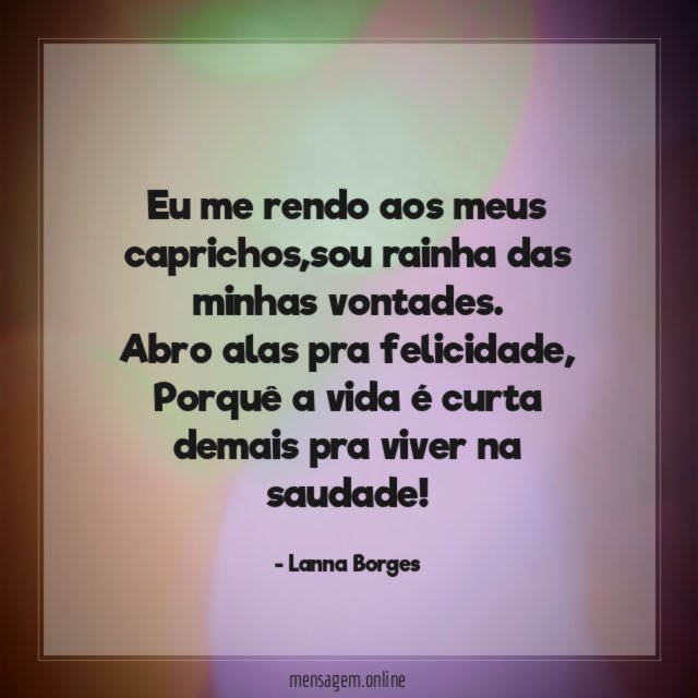 Eu me rendo aos meus caprichos