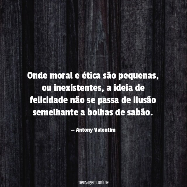 Onde moral e ética são pequenas