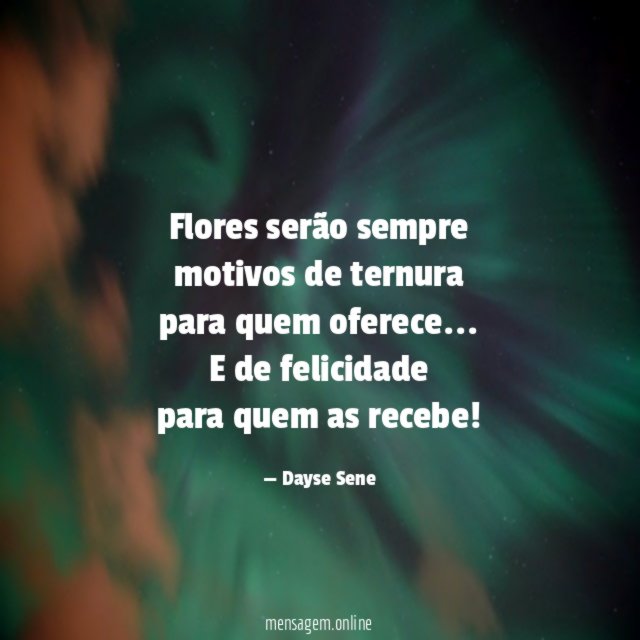 Flores serão sempre motivos de ternura para quem oferece