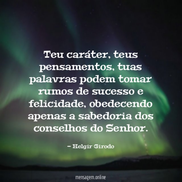 Teu caráter