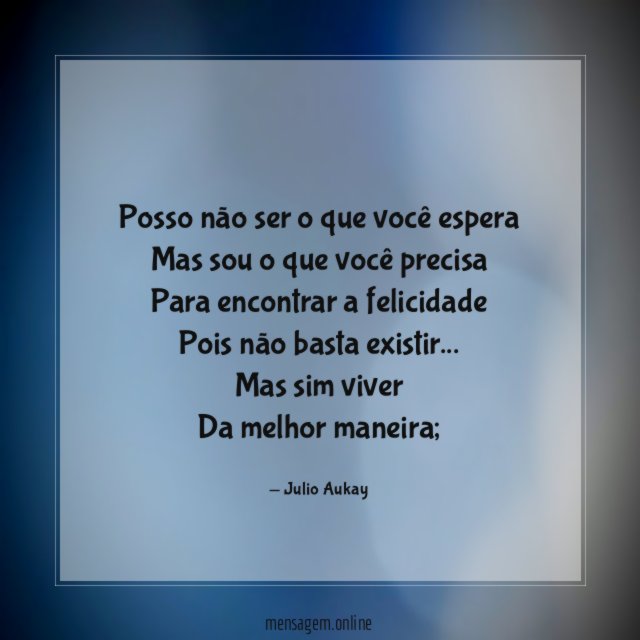 Posso não ser o que você espera Mas sou