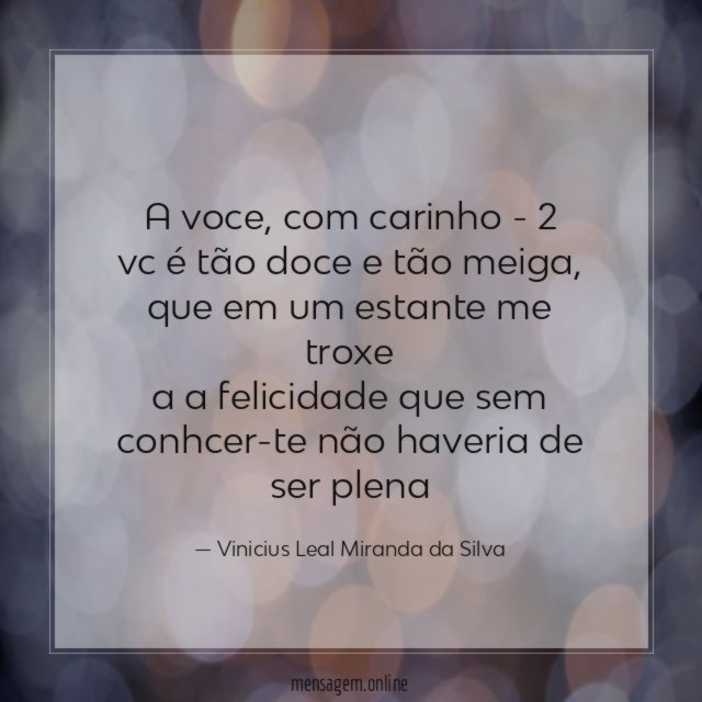 A voce, com carinho - 2
