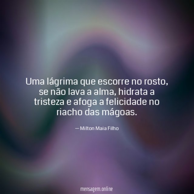 Uma lágrima que escorre no rosto