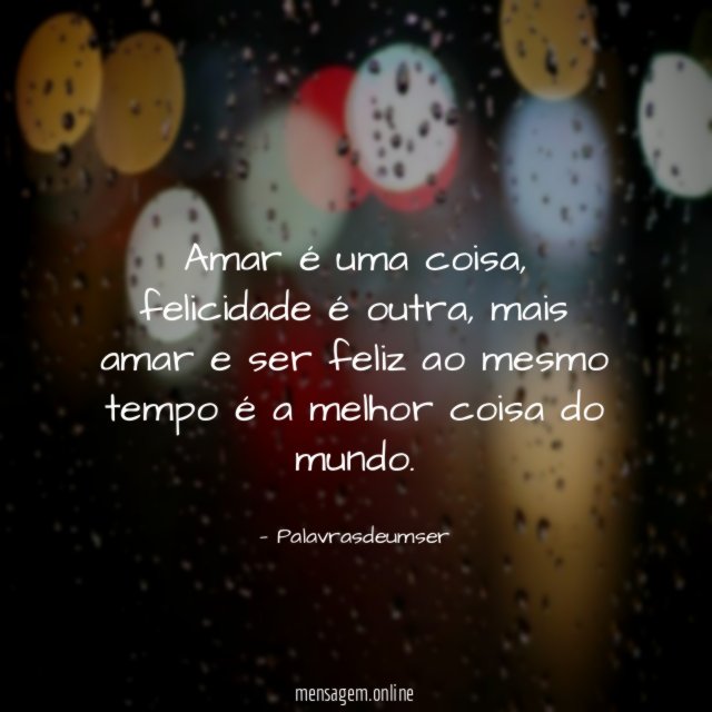 Amar é uma coisa