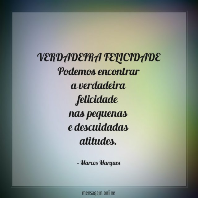 VERDADEIRA FELICIDADE