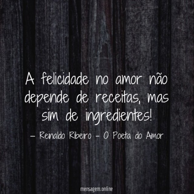 A felicidade no amor não depende de receitas