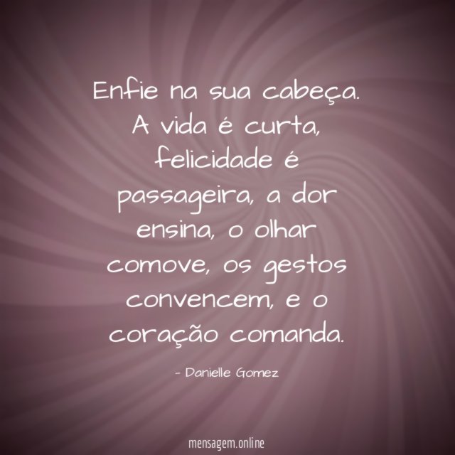 Enfie na sua cabeça