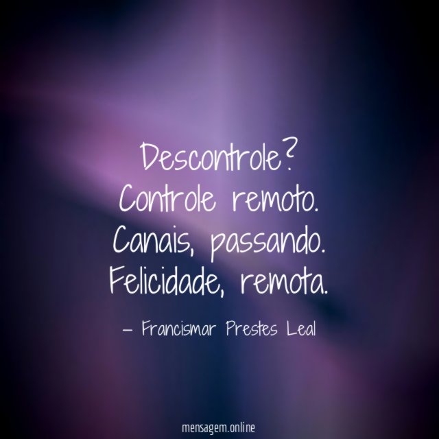 Descontrole?