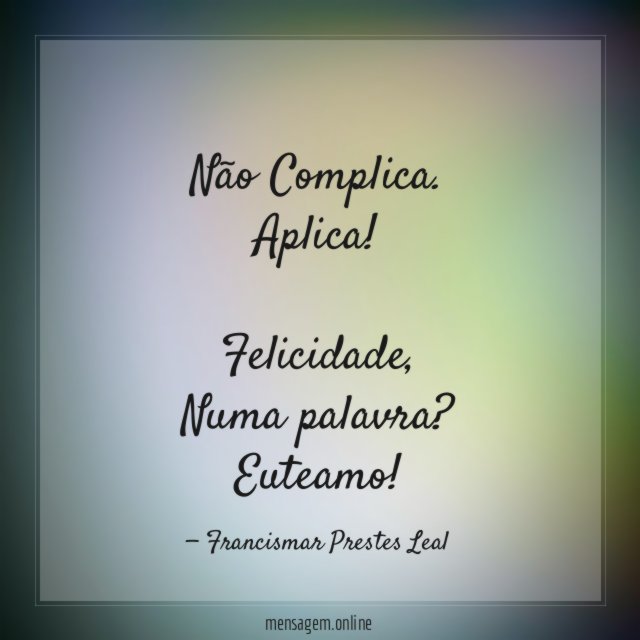 Não Complica. Aplica!