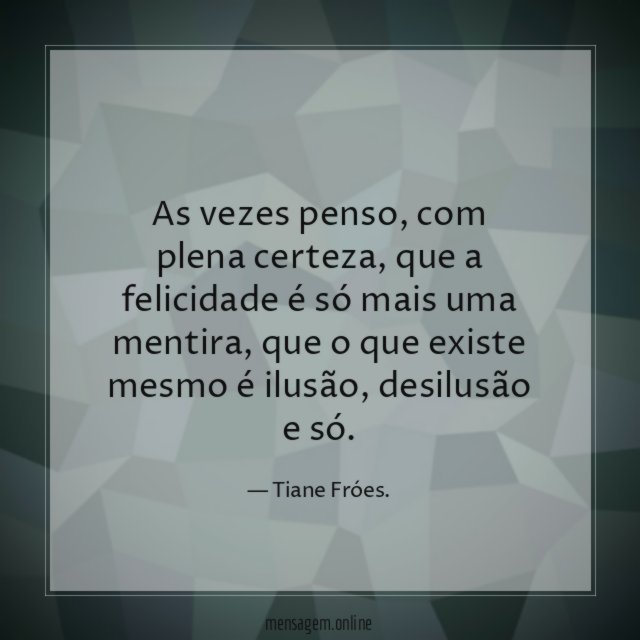 As vezes penso