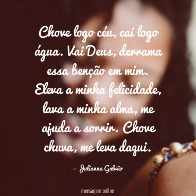 Chove logo céu