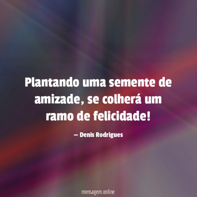 Plantando uma semente de amizade