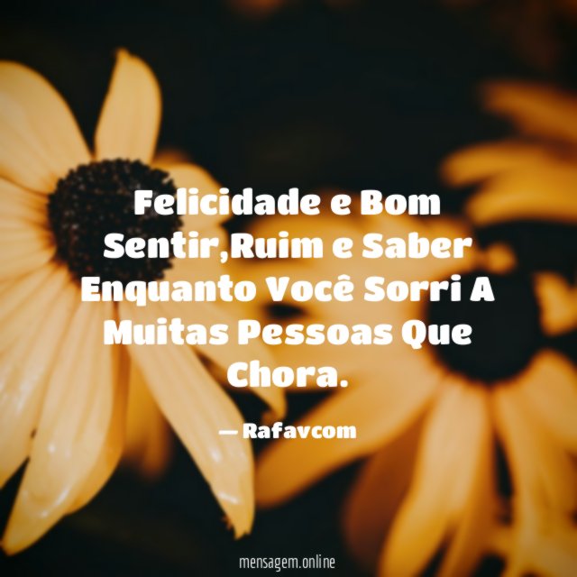 Felicidade e Bom Sentir