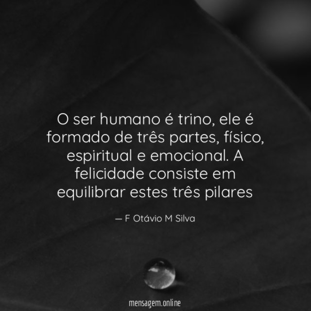 O ser humano é trino