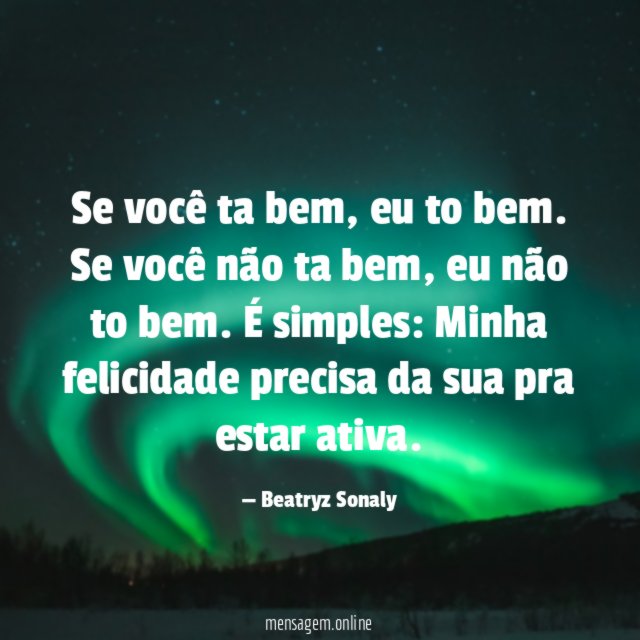 Se você ta bem
