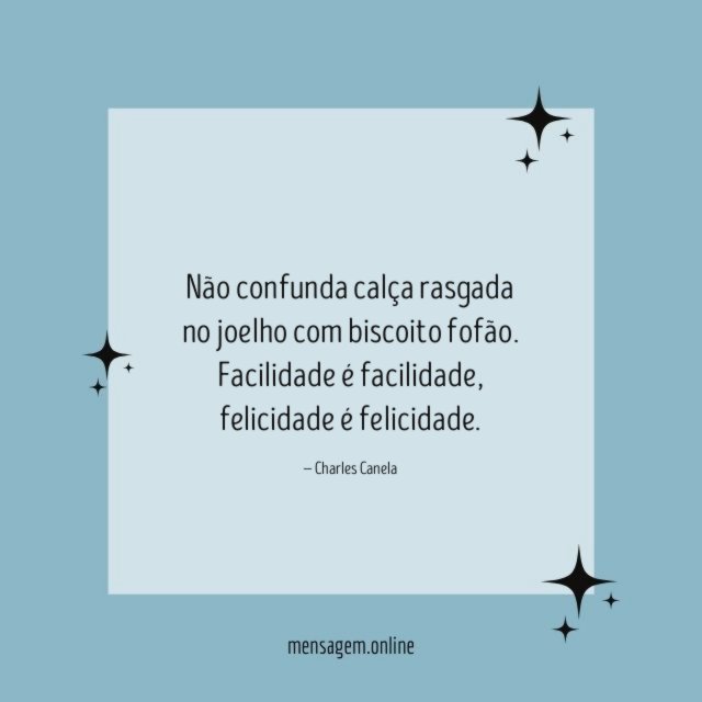 Não confunda calça rasgada no joelho com biscoito fofão