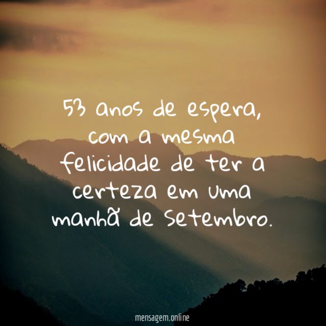 53 anos de espera