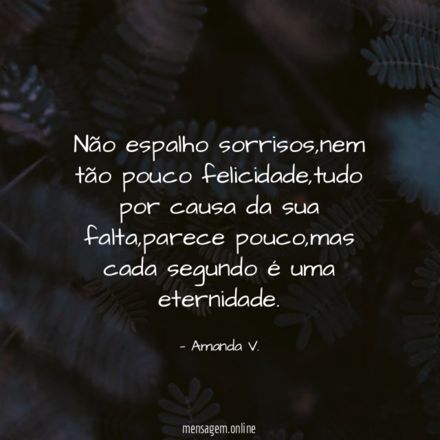 Não espalho sorrisos