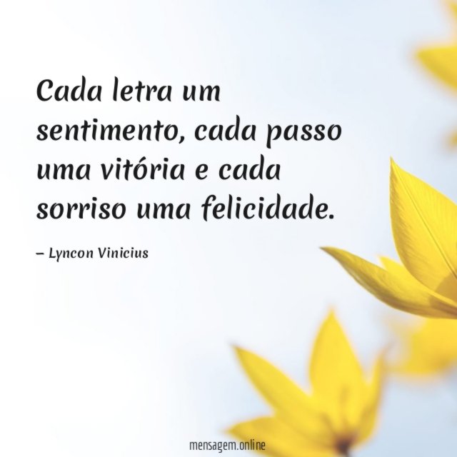 Cada letra um sentimento