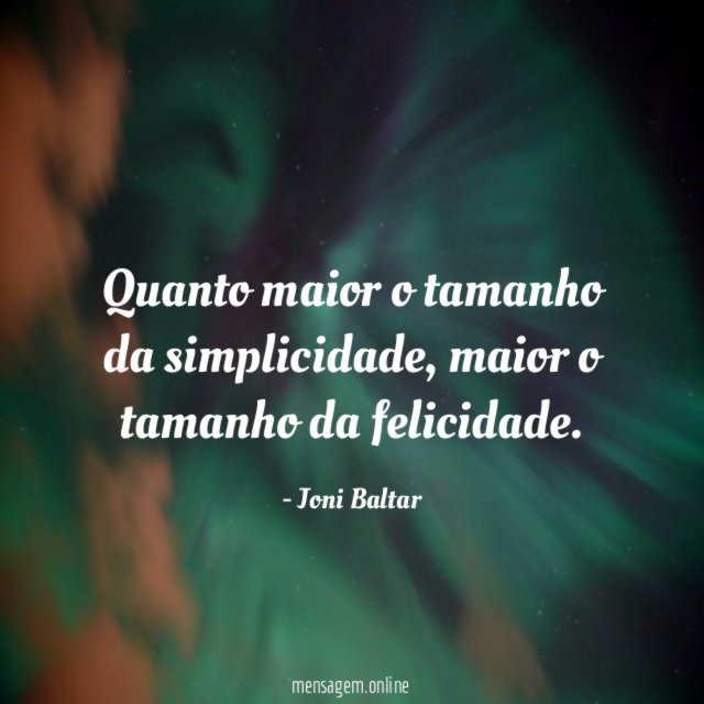 Quanto maior o tamanho da simplicidade