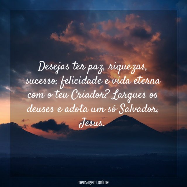 Desejas ter paz