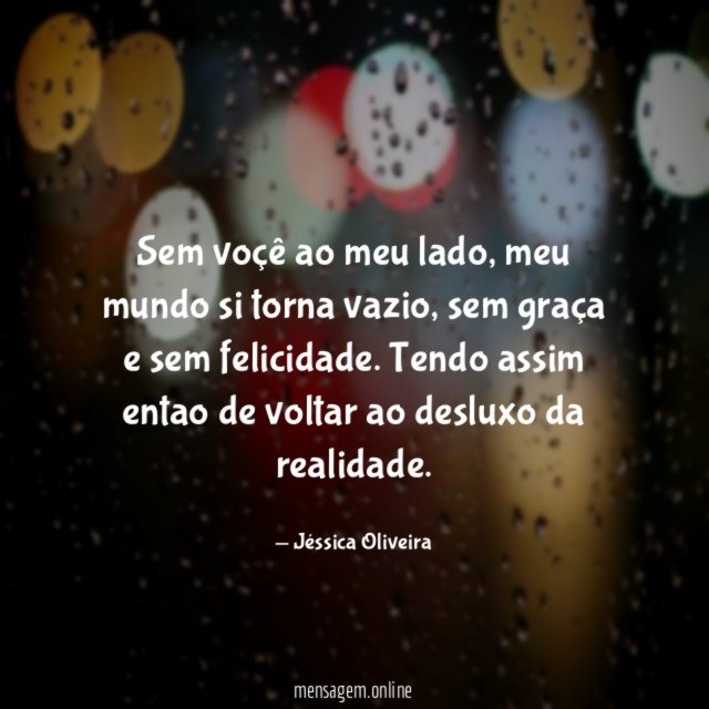 Sem voçê ao meu lado