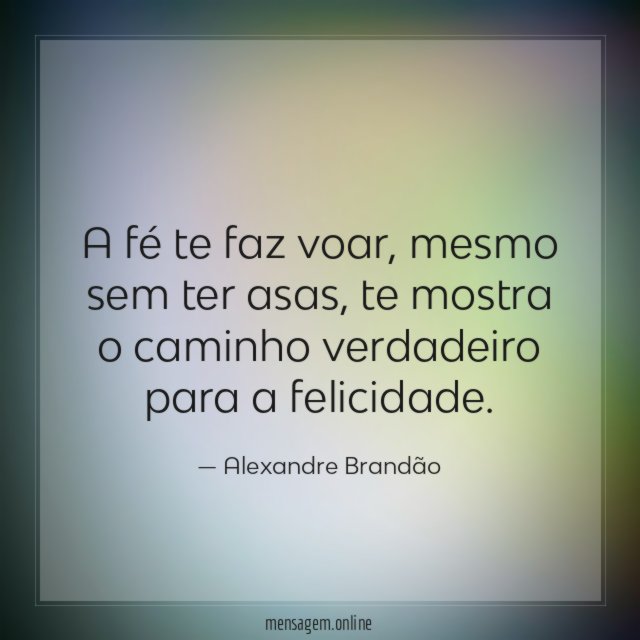 A fé te faz voar