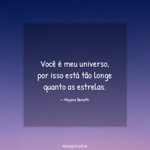 Você é meu universo