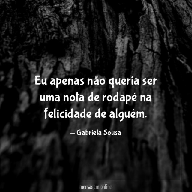 Eu apenas não queria ser uma nota de