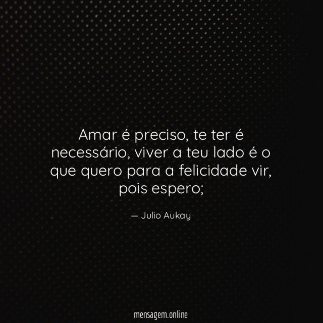 Amar é preciso