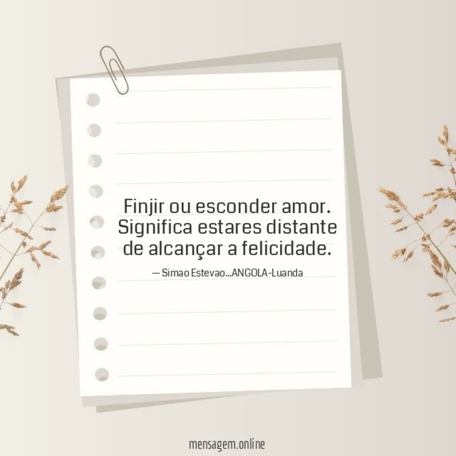 Finjir ou esconder amor