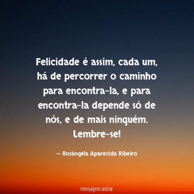 Felicidade é assim