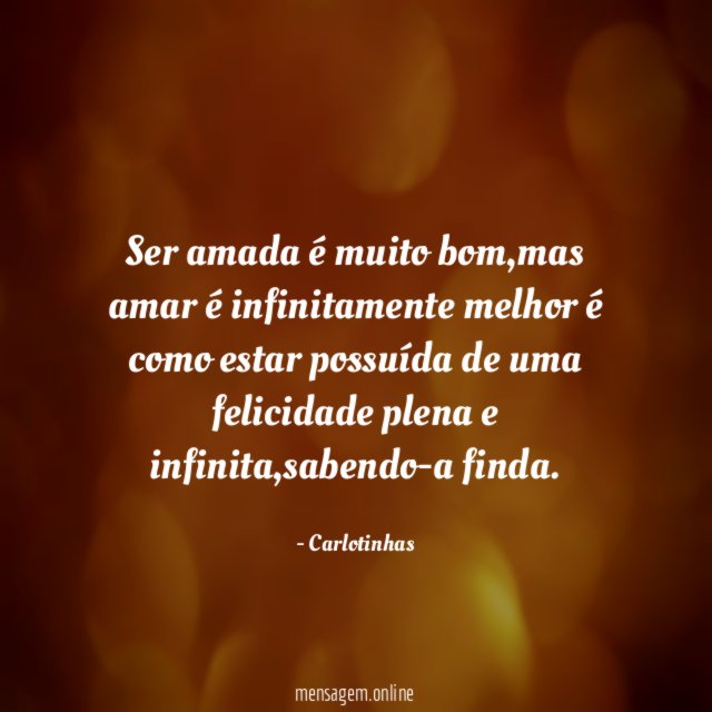 Ser amada é muito bom