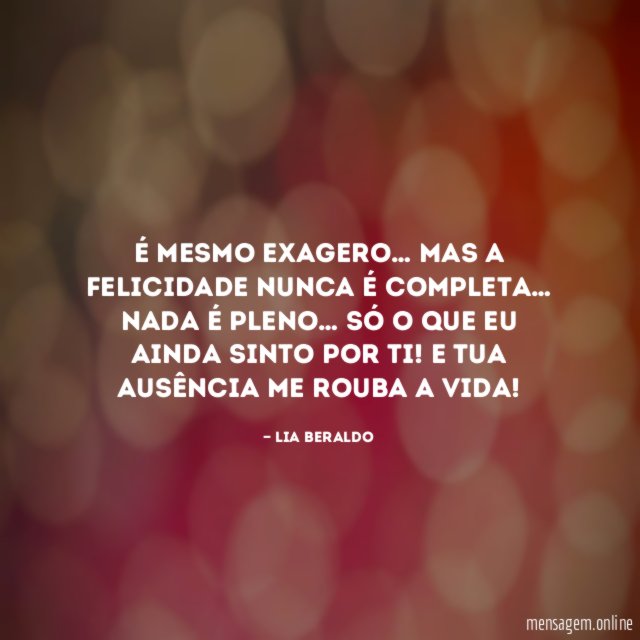 É mesmo exagero