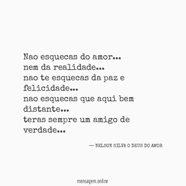 nao esquecas do amor