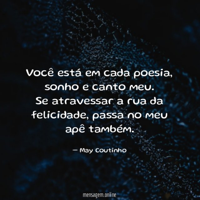 Você está em cada poesia