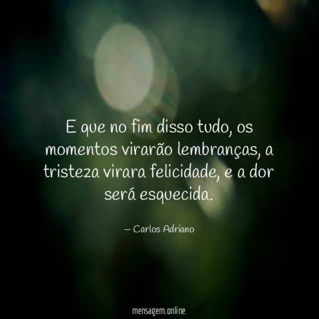 E que no fim disso tudo