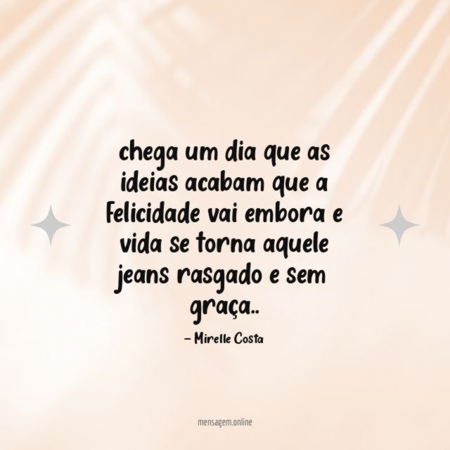 chega um dia que as ideias acabam que