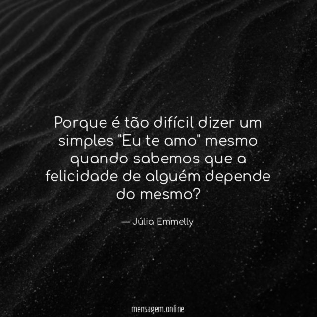 Porque é tão difícil dizer um simples "Eu