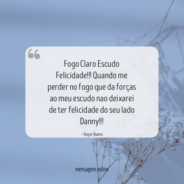Fogo
Claro
Escudo
Felicidade!!!