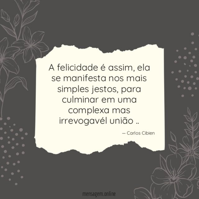A felicidade é assim
