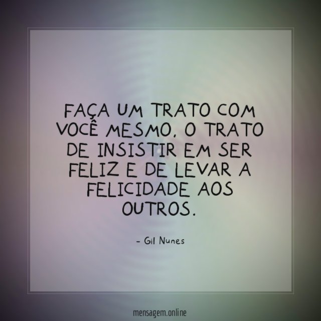 Faça um trato com você mesmo