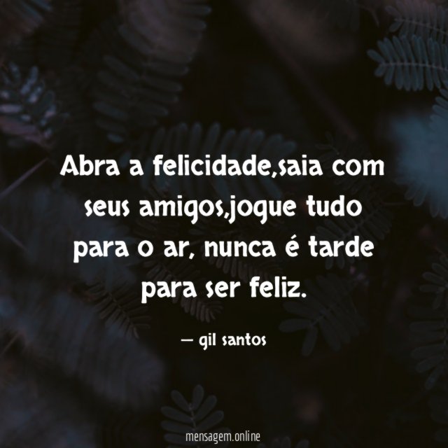 Abra a felicidade