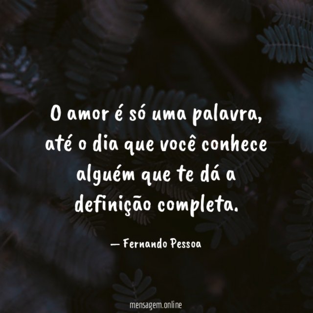 O amor é só uma palavra