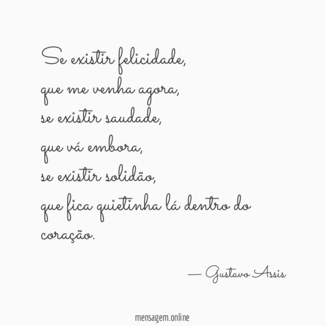 Se existir felicidade