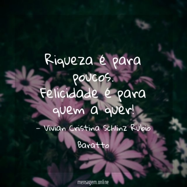 Riqueza é para poucos